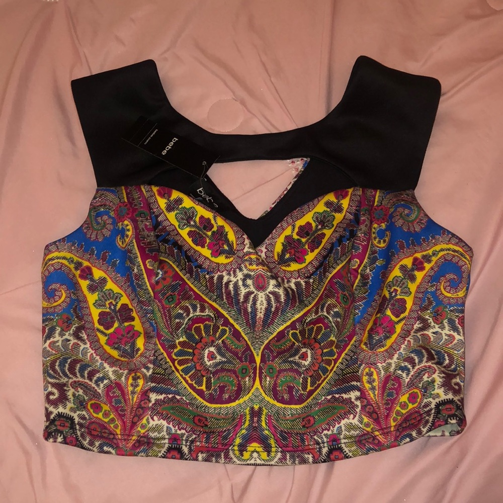 Bebe colorful crop top